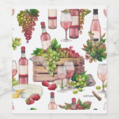 Étiquette Pour Bouteilles De Vin Aquarelle (Étiquettes simples)