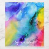 Étiquette Pour Bouteilles De Vin Aquarelle (Étiquettes simples)