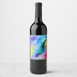 Étiquette Pour Bouteilles De Vin Aquarelle