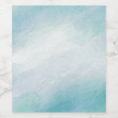 Étiquette Pour Bouteilles De Vin Aquarelle bleue (Étiquettes simples)