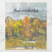 Étiquette Pour Bouteilles De Vin Aquarelle d'automne (Étiquettes simples)