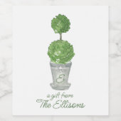 Étiquette Pour Bouteilles De Vin Aquarelle de la nuance (Étiquettes simples)