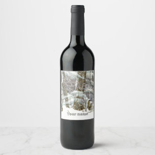 Étiquette Pour Bouteilles De Vin Aquarelle d'hiver