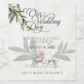 Étiquette Pour Bouteilles De Vin Aquarelle Étiquette de vin Fleurs botaniques (Étiquettes simples)