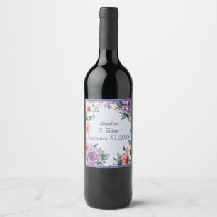 Étiquette Pour Bouteilles De Vin Aquarelle Gala Garden