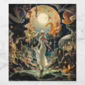 Étiquette Pour Bouteilles De Vin Aquarelle Imaginaire (Étiquettes simples)