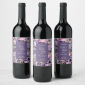 Étiquette Pour Bouteilles De Vin Aquarelle Lilac Fleur sauvage Verdure Foliage (Bouteilles)