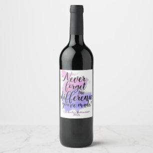 Étiquette Pour Bouteilles De Vin Aquarelle n'oubliez jamais la retraite