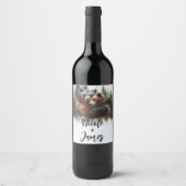 Étiquette Pour Bouteilles De Vin Aquarelle Oears Rustic Wilderness Mariage (Devant)