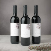 Étiquette Pour Bouteilles De Vin Aquarelle Peony Flowers Mariage