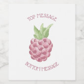 Étiquette Pour Bouteilles De Vin Aquarelle Raspberry (Étiquettes simples)