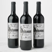 Étiquette Pour Bouteilles De Vin Aquarelle Raven Nevermore (Bouteilles)