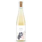 Étiquette Pour Bouteilles De Vin Aquarelle romantique Marine Florals Mariage Botté