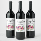 Étiquette Pour Bouteilles De Vin Aquarelle Russe Florale Sirène (Bouteilles)