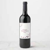 Étiquette Pour Bouteilles De Vin Aquarelle Saint Valentin Coeurs (Devant)