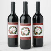 Étiquette Pour Bouteilles De Vin Aquarelle Thanksgiving Wreath (Bouteilles)