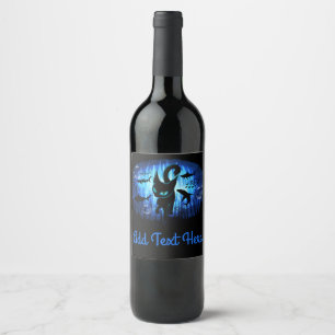 Étiquette Pour Bouteilles De Vin Aquaticat - Chat surréaliste dans le Imaginaire d