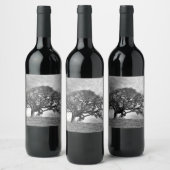 ÉTIQUETTE POUR BOUTEILLES DE VIN ARBRE DE CHÊNE LONE (Bouteilles)
