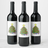Étiquette Pour Bouteilles De Vin Arbre de Noël (Bouteilles)