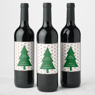 Étiquette Pour Bouteilles De Vin Arbre de Noël