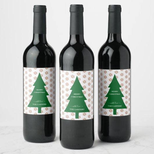 Étiquette Pour Bouteilles De Vin Arbre de Noël (Bouteilles)