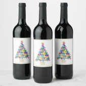 Étiquette Pour Bouteilles De Vin Arbre de Noël rustique du Texas (Bouteilles)
