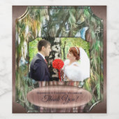 Étiquette Pour Bouteilles De Vin Arbre de Tule Merci OAX1 (Étiquettes simples)