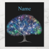 Étiquette Pour Bouteilles De Vin Arbre tourbillonnant Thunder_Cove (Étiquettes simples)