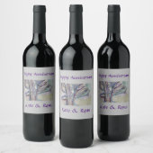 Étiquette Pour Bouteilles De Vin Arbres Abstraits (Bouteilles)