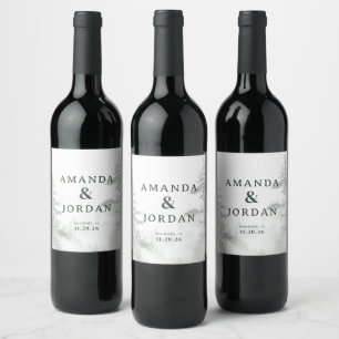 Étiquette Pour Bouteilles De Vin Arbres aquarelles verts calmes