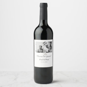 Étiquette Pour Bouteilles De Vin Arc gris félicite pour les 60 ans de mariage 