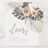 Étiquette Pour Bouteilles De Vin Arche florale Boho Dusty (Étiquettes simples)