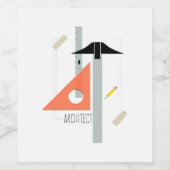 Étiquette Pour Bouteilles De Vin Architecte (Étiquettes simples)