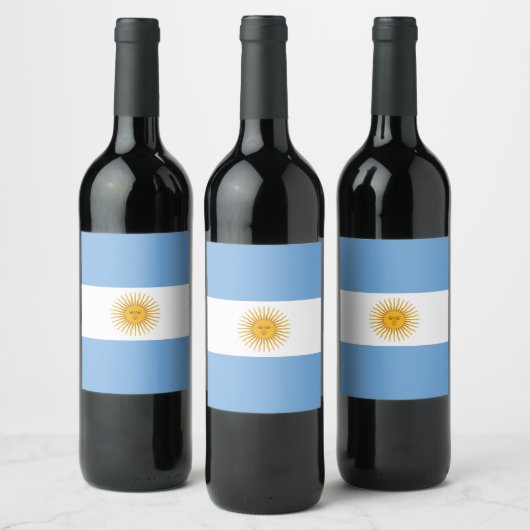 Étiquette Pour Bouteilles De Vin Argentina flag (Bouteilles)