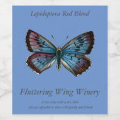 Étiquette Pour Bouteilles De Vin Arion glaucopsyche - Le Grand Papillon Bleu (Étiquettes simples)