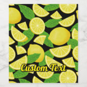 Étiquette Pour Bouteilles De Vin Arrière - plan citron (Étiquettes simples)