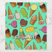 Étiquette Pour Bouteilles De Vin Arrière - plan de glace (Étiquettes simples)