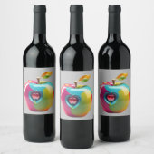 Étiquette Pour Bouteilles De Vin Art Apple vibrant (Bouteilles)