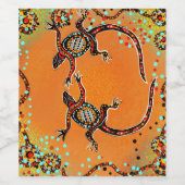 ÉTIQUETTE POUR BOUTEILLES DE VIN ART AUSTRALIEN (Étiquettes simples)