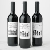 Étiquette Pour Bouteilles De Vin Art de cru de pièces d'échecs (Bouteilles)