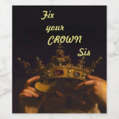 Étiquette Pour Bouteilles De Vin Art de la couronne (Étiquettes simples)