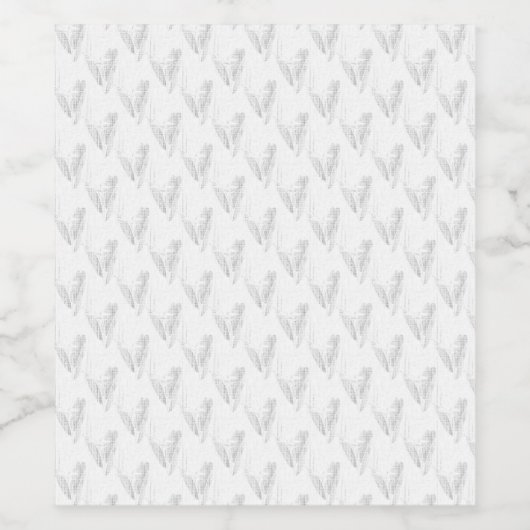 Étiquette Pour Bouteilles De Vin Art de ligne, Coquillage, Harpe (Étiquettes simples)