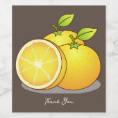 Étiquette Pour Bouteilles De Vin Art fruitier des Oranges (Étiquettes simples)