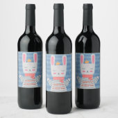 Étiquette Pour Bouteilles De Vin Art lapin mignon (Bouteilles)