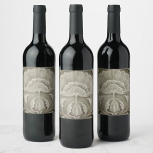 Étiquette Pour Bouteilles De Vin Art nouveau jugendstil carreaux de fleurs design b
