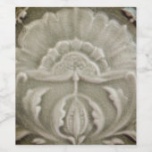 Étiquette Pour Bouteilles De Vin Art nouveau jugendstil carreaux de fleurs design b (Étiquettes simples)