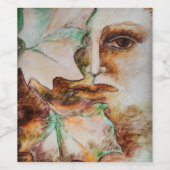 Étiquette Pour Bouteilles De Vin Art original hojas de otoño feuilles d'automne (Étiquettes simples)