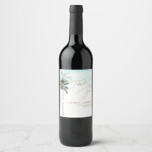 Étiquette Pour Bouteilles De Vin ArtsApp Chic Tropical Paradise Mariage