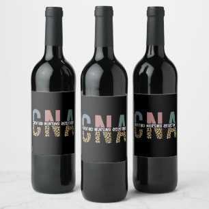 Étiquette Pour Bouteilles De Vin Assistant infirmier certifié de l'AIIC Cheetah Imp