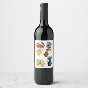 Étiquette Pour Bouteilles De Vin Association d'apaces de mer uniques Thunder_Cove
